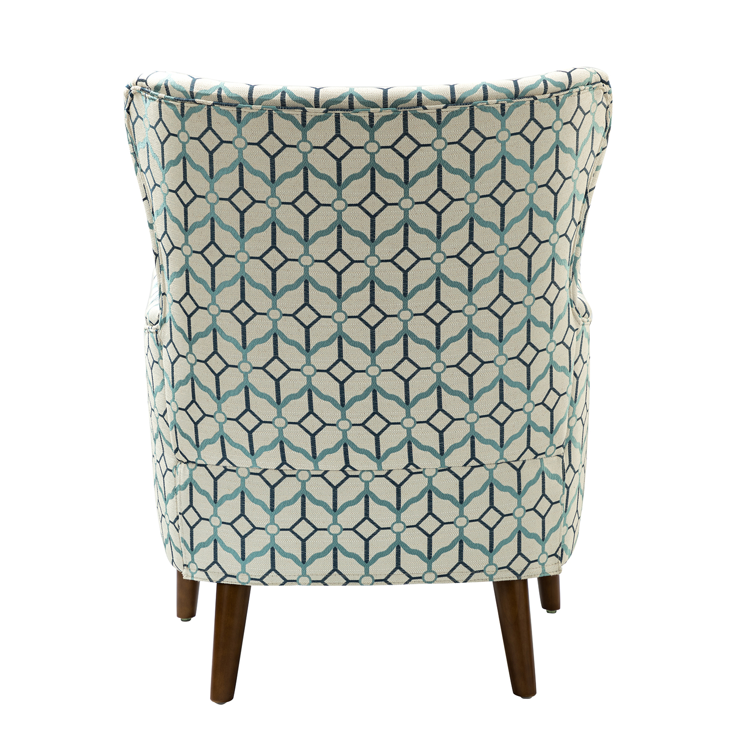 Henrick Geometric Jacquard Wingback Armchair 4 Henrick Geometric Jacquard Wingback Armchair - Image 4