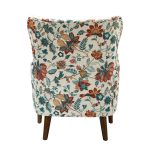 Henrick Red Jacquard Wingback Armchair 9 Henrick Red Jacquard Wingback Armchair