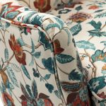 Henrick Red Jacquard Wingback Armchair 10 Henrick Red Jacquard Wingback Armchair