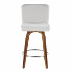 Henry 26 Walnut White Contemporary Swivel Counter Stools (Set of 2) 22 Henry 26 Walnut White Contemporary Swivel Counter Stools (Set of 2)