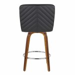 Henry 26 Walnut and Black Contemporary Counter Stools (Set of 2) 20 Henry 26 Walnut and Black Contemporary Counter Stools (Set of 2)