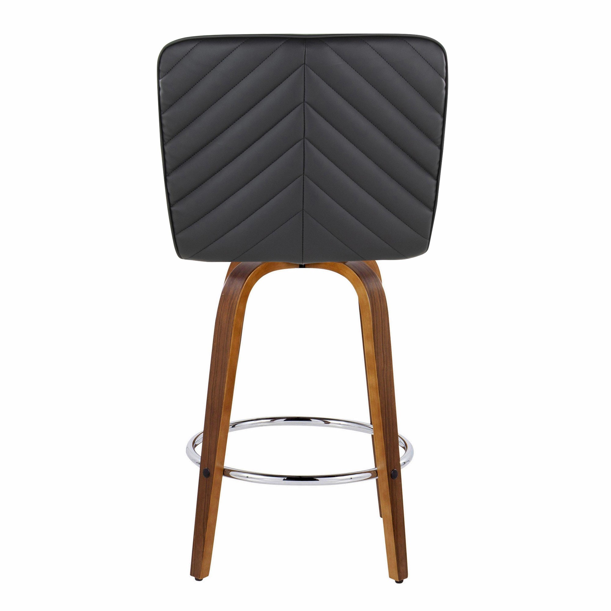 Henry 26 Walnut and Black Contemporary Counter Stools (Set of 2) 9 Henry 26 Walnut and Black Contemporary Counter Stools (Set of 2) - Image 9