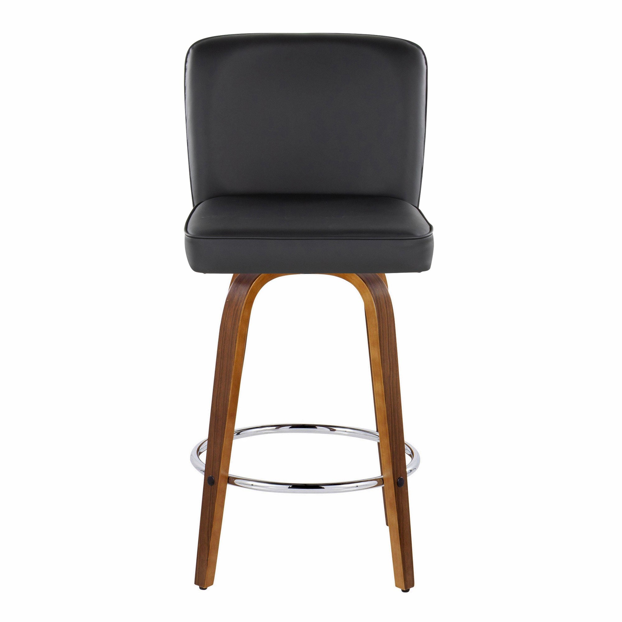 Henry 26 Walnut and Black Contemporary Counter Stools (Set of 2) 10 Henry 26 Walnut and Black Contemporary Counter Stools (Set of 2) - Image 10