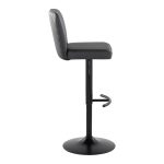Henry Black Faux Leather Contemporary Adjustable Swivel Barstool (Set of 2) 18 Henry Black Faux Leather Contemporary Adjustable Swivel Barstool (Set of 2)