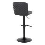 Henry Black Faux Leather Contemporary Adjustable Swivel Barstool (Set of 2) 19 Henry Black Faux Leather Contemporary Adjustable Swivel Barstool (Set of 2)