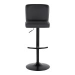 Henry Black Faux Leather Contemporary Adjustable Swivel Barstool (Set of 2) 21 Henry Black Faux Leather Contemporary Adjustable Swivel Barstool (Set of 2)