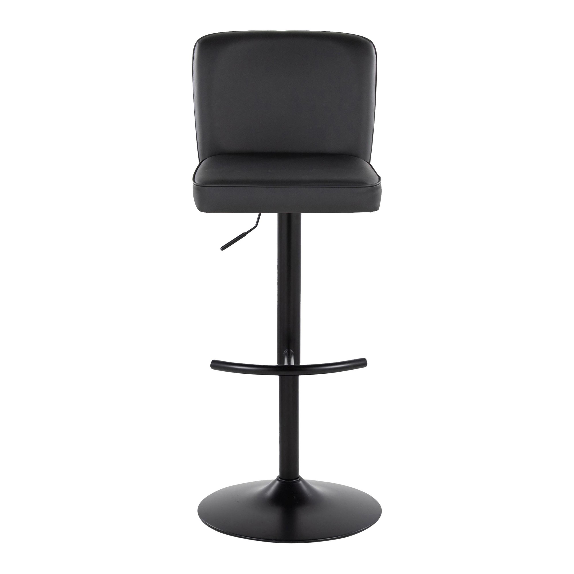Henry Black Faux Leather Contemporary Adjustable Swivel Barstool (Set of 2) 10 Henry Black Faux Leather Contemporary Adjustable Swivel Barstool (Set of 2) - Image 10