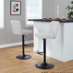 Henry Black Metal Beige Contemporary Swivel Barstools (Set of 2) 14 Henry Black Metal Beige Contemporary Swivel Barstools (Set of 2)