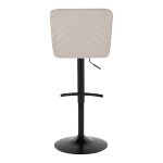 Henry Black Metal Beige Contemporary Swivel Barstools (Set of 2) 20 Henry Black Metal Beige Contemporary Swivel Barstools (Set of 2)