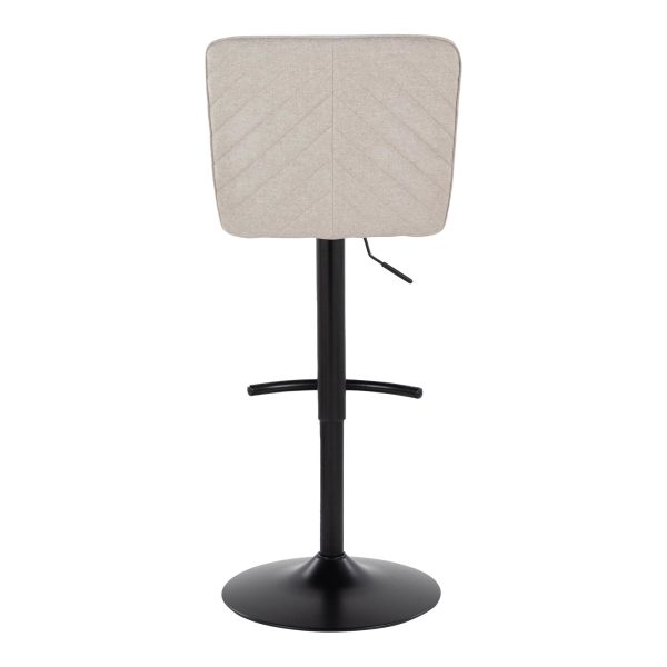 Henry Black Metal Beige Contemporary Swivel Barstools Set of 2 8