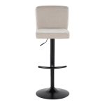 Henry Black Metal Beige Contemporary Swivel Barstools (Set of 2) 21 Henry Black Metal Beige Contemporary Swivel Barstools (Set of 2)