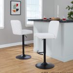 Henry Black Metal White Contemporary Swivel Barstool (Set of 2) 12 Henry Black Metal White Contemporary Swivel Barstool (Set of 2)