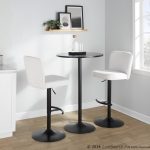 Henry Black Metal White Contemporary Swivel Barstool (Set of 2) 14 Henry Black Metal White Contemporary Swivel Barstool (Set of 2)