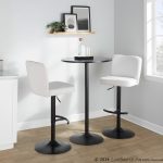 Henry Black Metal White Contemporary Swivel Barstool (Set of 2) 15 Henry Black Metal White Contemporary Swivel Barstool (Set of 2)