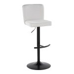 Henry Black Metal White Contemporary Swivel Barstool (Set of 2) 17 Henry Black Metal White Contemporary Swivel Barstool (Set of 2)