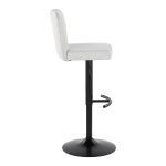 Henry Black Metal White Contemporary Swivel Barstool (Set of 2) 18 Henry Black Metal White Contemporary Swivel Barstool (Set of 2)