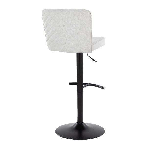 Henry Black Metal White Contemporary Swivel Barstool Set of 2 7