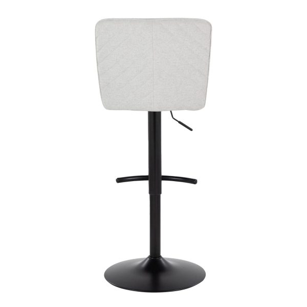 Henry Black Metal White Contemporary Swivel Barstool Set of 2 8