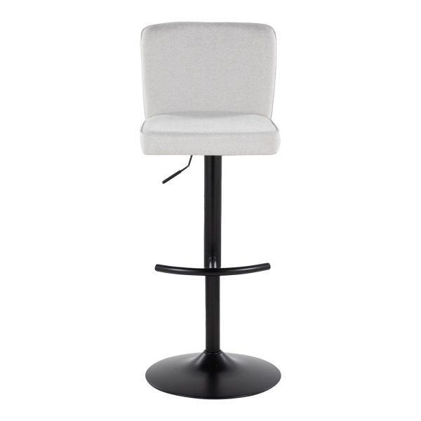 Henry Black Metal White Contemporary Swivel Barstool Set of 2 9