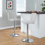 Henry Chrome Beige Contemporary Adjustable Swivel Barstool (Set of 2) 11 Henry Chrome Beige Contemporary Adjustable Swivel Barstool (Set of 2)