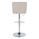 Henry Chrome Beige Contemporary Adjustable Swivel Barstool (Set of 2) 16 Henry Chrome Beige Contemporary Adjustable Swivel Barstool (Set of 2)
