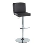 Henry Chrome Black Faux Leather Contemporary Adjustable Barstool (Set of 2) 13 Henry Chrome Black Faux Leather Contemporary Adjustable Barstool (Set of 2)