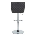 Henry Chrome Black Faux Leather Contemporary Adjustable Barstool (Set of 2) 16 Henry Chrome Black Faux Leather Contemporary Adjustable Barstool (Set of 2)