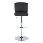 Henry Chrome Black Faux Leather Contemporary Adjustable Barstool (Set of 2) 17 Henry Chrome Black Faux Leather Contemporary Adjustable Barstool (Set of 2)