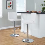Henry Chrome and White Contemporary Adjustable Swivel Barstools (Set of 2) 11 Henry Chrome and White Contemporary Adjustable Swivel Barstools (Set of 2)