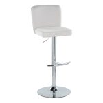 Henry Chrome and White Contemporary Adjustable Swivel Barstools (Set of 2) 13 Henry Chrome and White Contemporary Adjustable Swivel Barstools (Set of 2)
