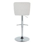 Henry Chrome and White Contemporary Adjustable Swivel Barstools (Set of 2) 16 Henry Chrome and White Contemporary Adjustable Swivel Barstools (Set of 2)