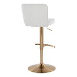 Henry Gold Metal White Contemporary Swivel Barstool (Set of 2) 15 Henry Gold Metal White Contemporary Swivel Barstool (Set of 2)