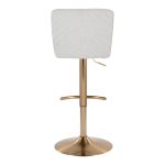 Henry Gold Metal White Contemporary Swivel Barstool (Set of 2) 16 Henry Gold Metal White Contemporary Swivel Barstool (Set of 2)