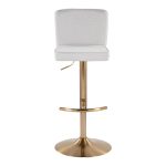 Henry Gold Metal White Contemporary Swivel Barstool (Set of 2) 17 Henry Gold Metal White Contemporary Swivel Barstool (Set of 2)