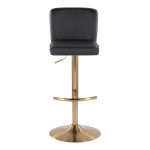 Henry Gold and Black Faux Leather Contemporary Barstools (Set of 2) 17 Henry Gold and Black Faux Leather Contemporary Barstools (Set of 2)