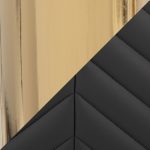 Henry Gold and Black Faux Leather Contemporary Barstools (Set of 2) 18 Henry Gold and Black Faux Leather Contemporary Barstools (Set of 2)