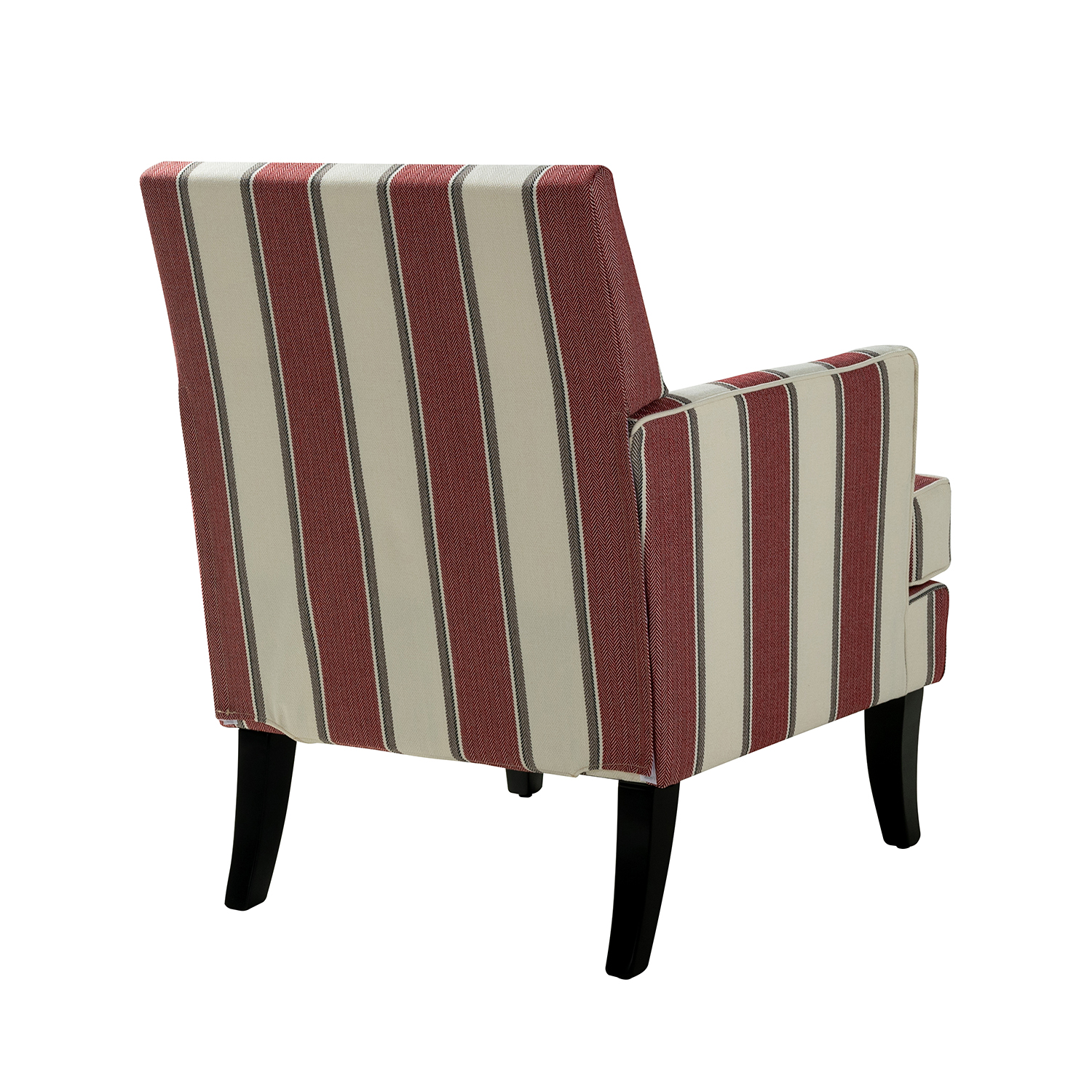 Herrera Red Pattern Birch Wood Nailhead Trim Accent Armchair 3 Herrera Red Pattern Birch Wood Nailhead Trim Accent Armchair - Image 3