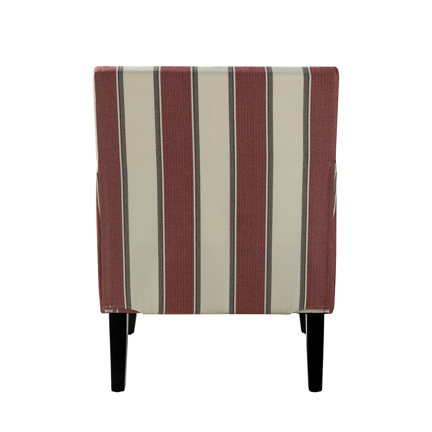 Herrera Red Pattern Birch Wood Nailhead Trim Accent Armchair 4 Herrera Red Pattern Birch Wood Nailhead Trim Accent Armchair - Image 4