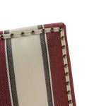 Herrera Red Pattern Birch Wood Nailhead Trim Accent Armchair 10 Herrera Red Pattern Birch Wood Nailhead Trim Accent Armchair