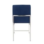 High Back Fuji Blue Velvet Contemporary Dining Chairs (Set of 2) 18 High Back Fuji Blue Velvet Contemporary Dining Chairs (Set of 2)