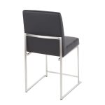 High Back Fuji Contemporary Black Faux Leather Dining Chairs (Set of 2) 26 High Back Fuji Contemporary Black Faux Leather Dining Chairs (Set of 2)