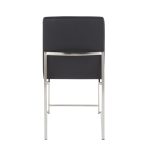 High Back Fuji Contemporary Black Faux Leather Dining Chairs (Set of 2) 27 High Back Fuji Contemporary Black Faux Leather Dining Chairs (Set of 2)