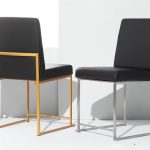 High Back Fuji Contemporary Black Faux Leather Dining Chairs (Set of 2) 18 High Back Fuji Contemporary Black Faux Leather Dining Chairs (Set of 2)