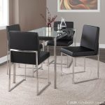 High Back Fuji Contemporary Black Faux Leather Dining Chairs (Set of 2) 19 High Back Fuji Contemporary Black Faux Leather Dining Chairs (Set of 2)