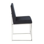 High Back Fuji Contemporary Black Velvet Dining Chairs (Set of 2) 18 High Back Fuji Contemporary Black Velvet Dining Chairs (Set of 2)