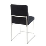 High Back Fuji Contemporary Black Velvet Dining Chairs (Set of 2) 19 High Back Fuji Contemporary Black Velvet Dining Chairs (Set of 2)