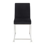 High Back Fuji Contemporary Black Velvet Dining Chairs (Set of 2) 21 High Back Fuji Contemporary Black Velvet Dining Chairs (Set of 2)