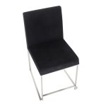 High Back Fuji Contemporary Black Velvet Dining Chairs (Set of 2) 22 High Back Fuji Contemporary Black Velvet Dining Chairs (Set of 2)