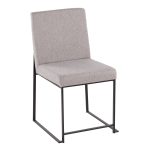 High Back LumiSource Fuji Black Light Grey Dining Chairs (Set of 2) 18 High Back LumiSource Fuji Black Light Grey Dining Chairs (Set of 2)