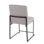 High Back LumiSource Fuji Black Light Grey Dining Chairs (Set of 2) 20 High Back LumiSource Fuji Black Light Grey Dining Chairs (Set of 2)